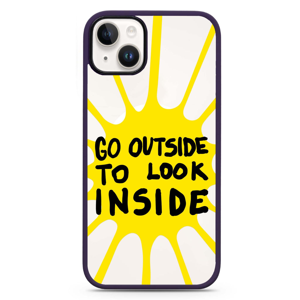Go Outside to Look INSIDE shine iPhone 14 Plus MagSafe Compatible Impact Guard Bumper Case