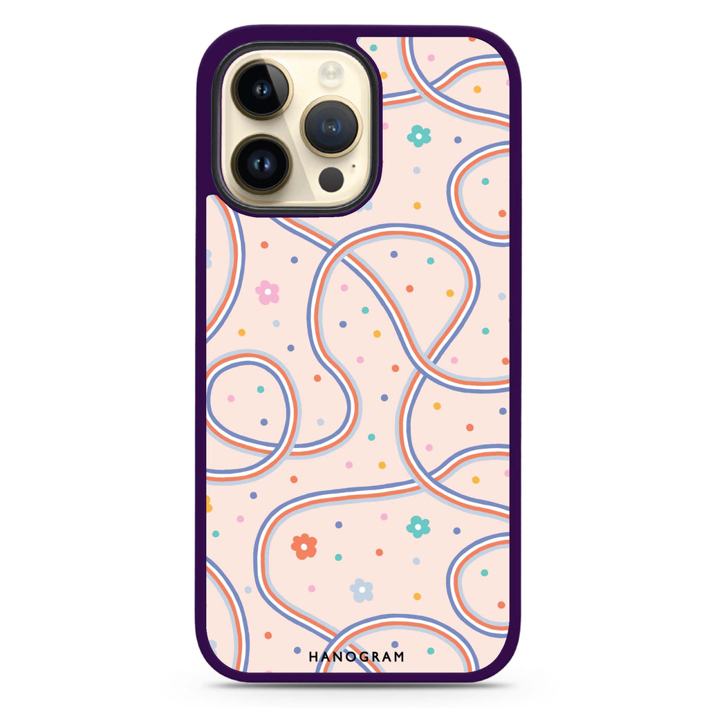 Floral & Line Impact Guard Bumper Case
