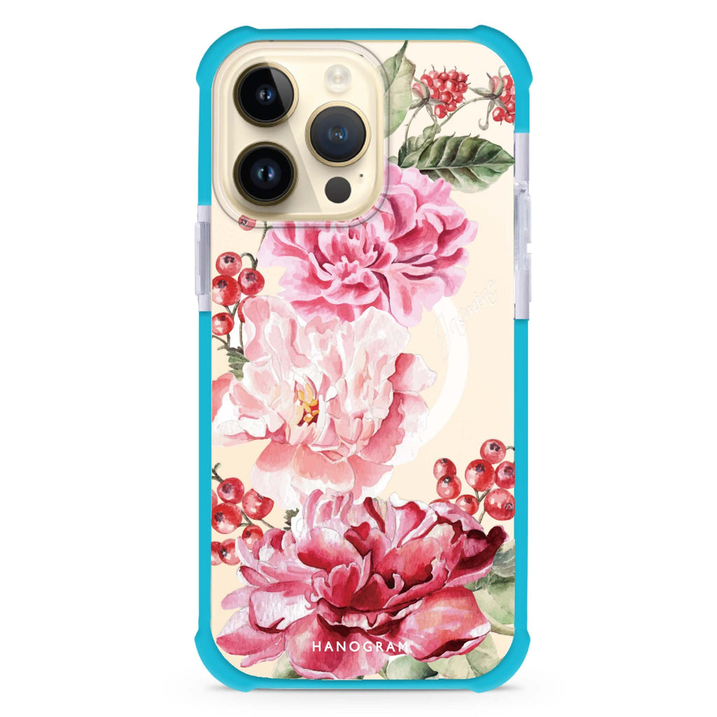 Pretty Watercolor Flowers MagSafe Compatible Ultra Shockproof Case