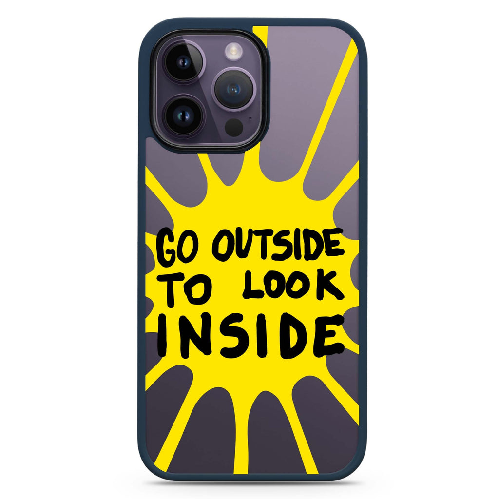 Go Outside to Look INSIDE shine Impact Guard Bumper Case