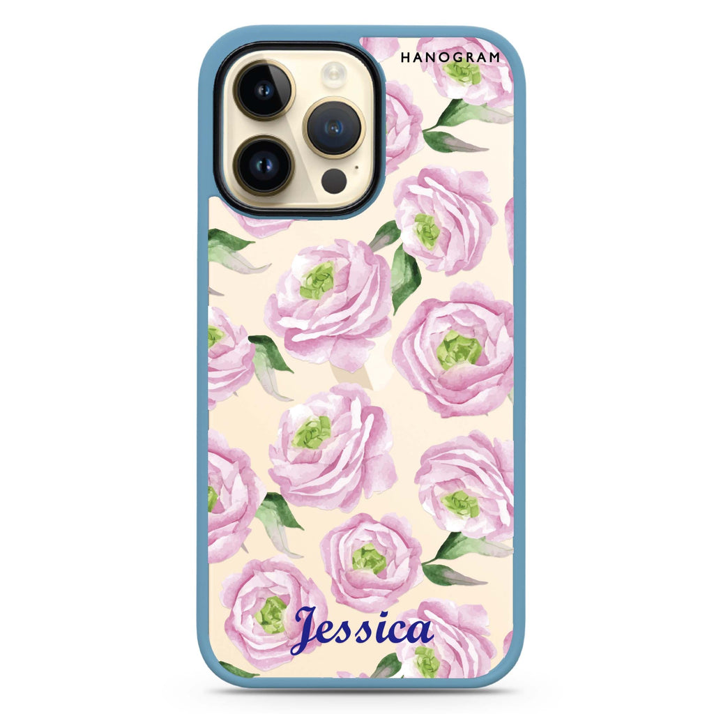 Watercolor pink floral Impact Guard Bumper Case