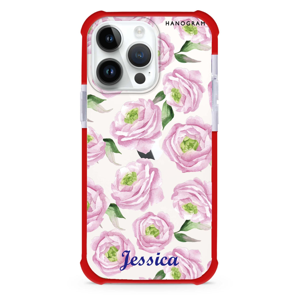Watercolor pink floral iPhone 12 Pro Max Ultra Shockproof Case