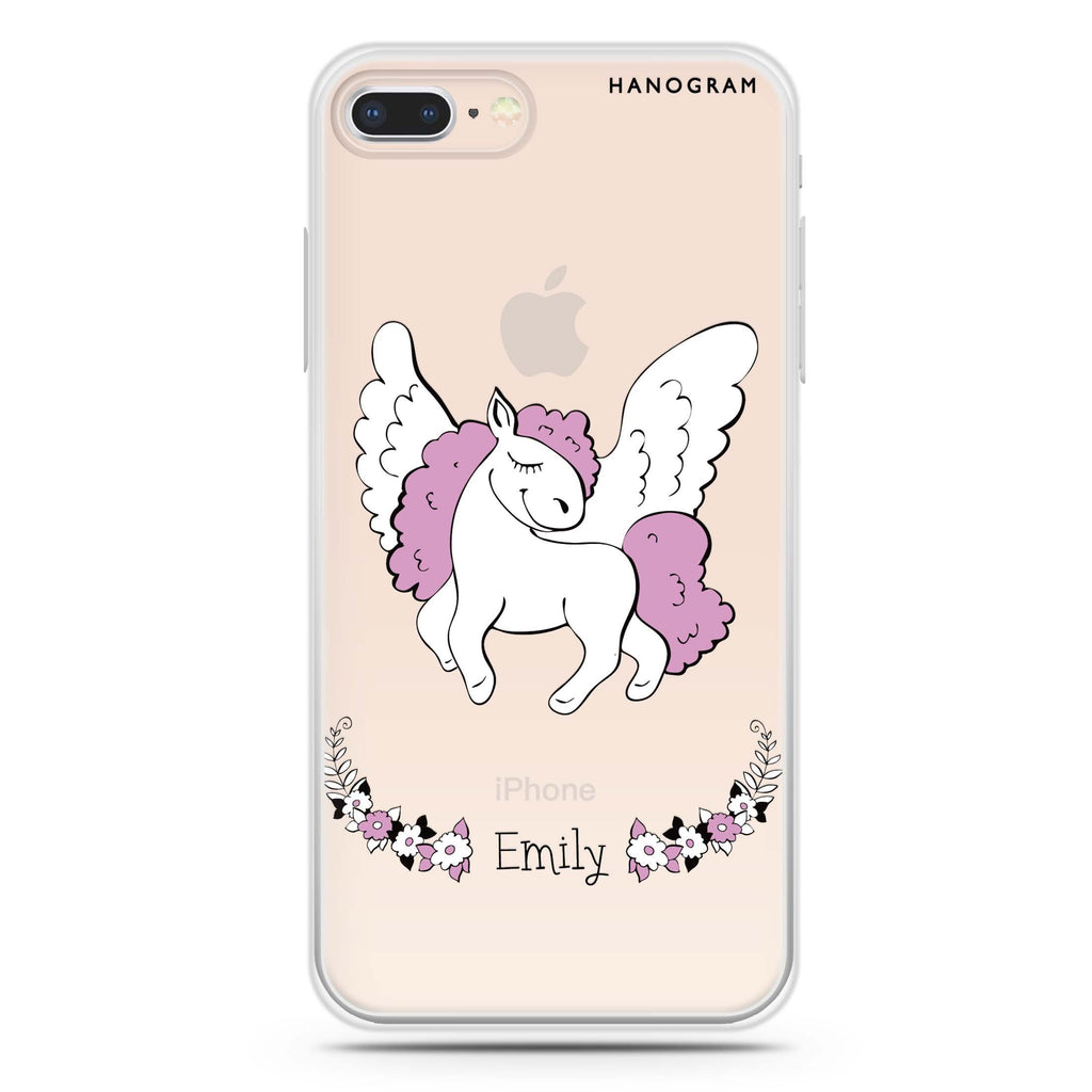 White Unicorn iPhone 8 Ultra Clear Case