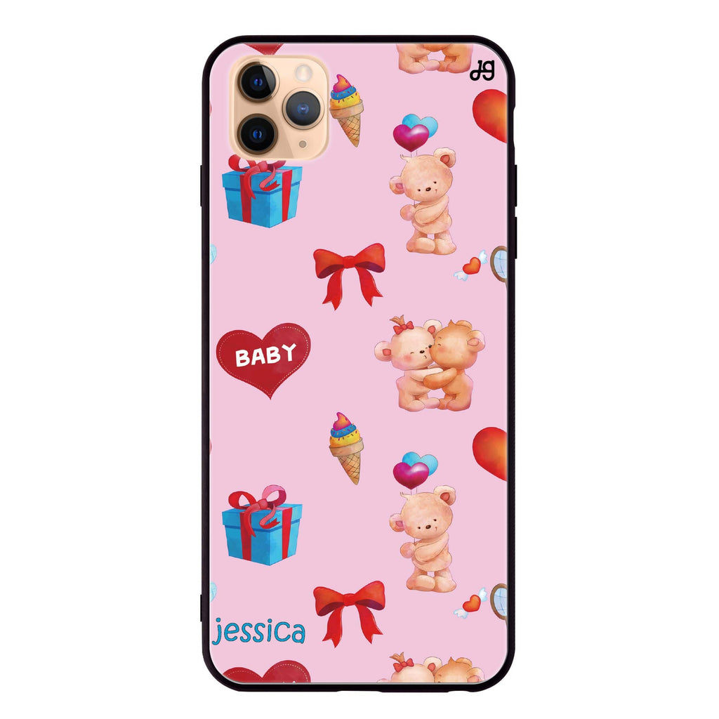 Cute Bear Present iPhone 11 Pro Max Glass Case