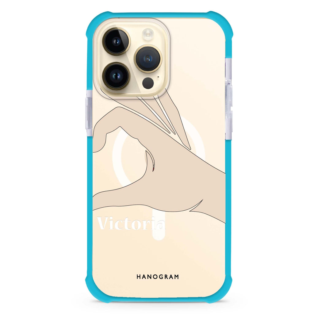 Right Hand heart MagSafe Compatible Ultra Shockproof Case