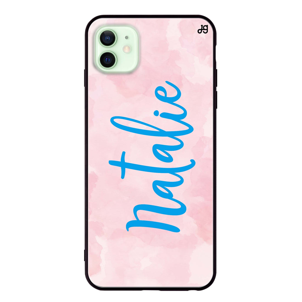 Pink Aqua iPhone 12 mini Glass Case