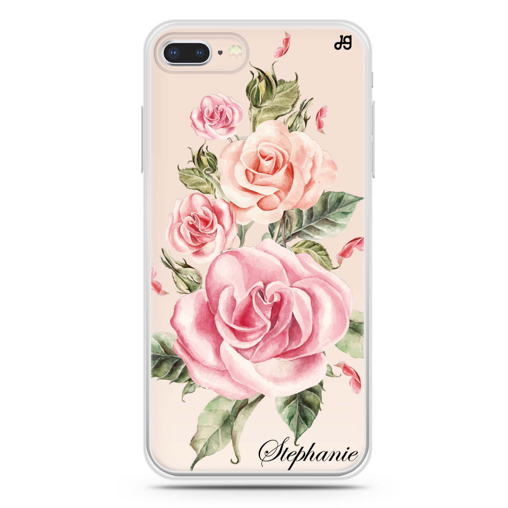 Pink Watercolor Floral iPhone 7 Plus Ultra Clear Case