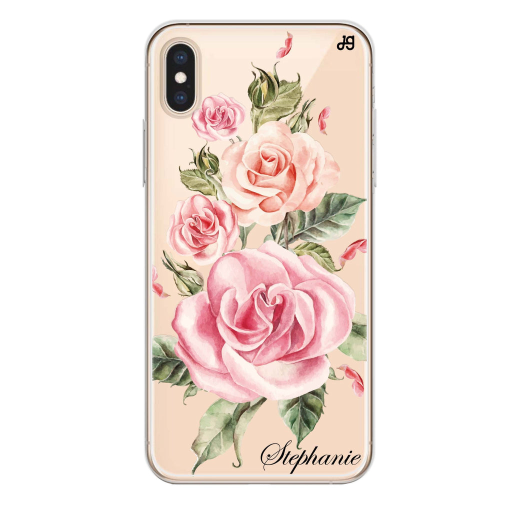 Pink Watercolor Floral iPhone XS Ultra Clear Case