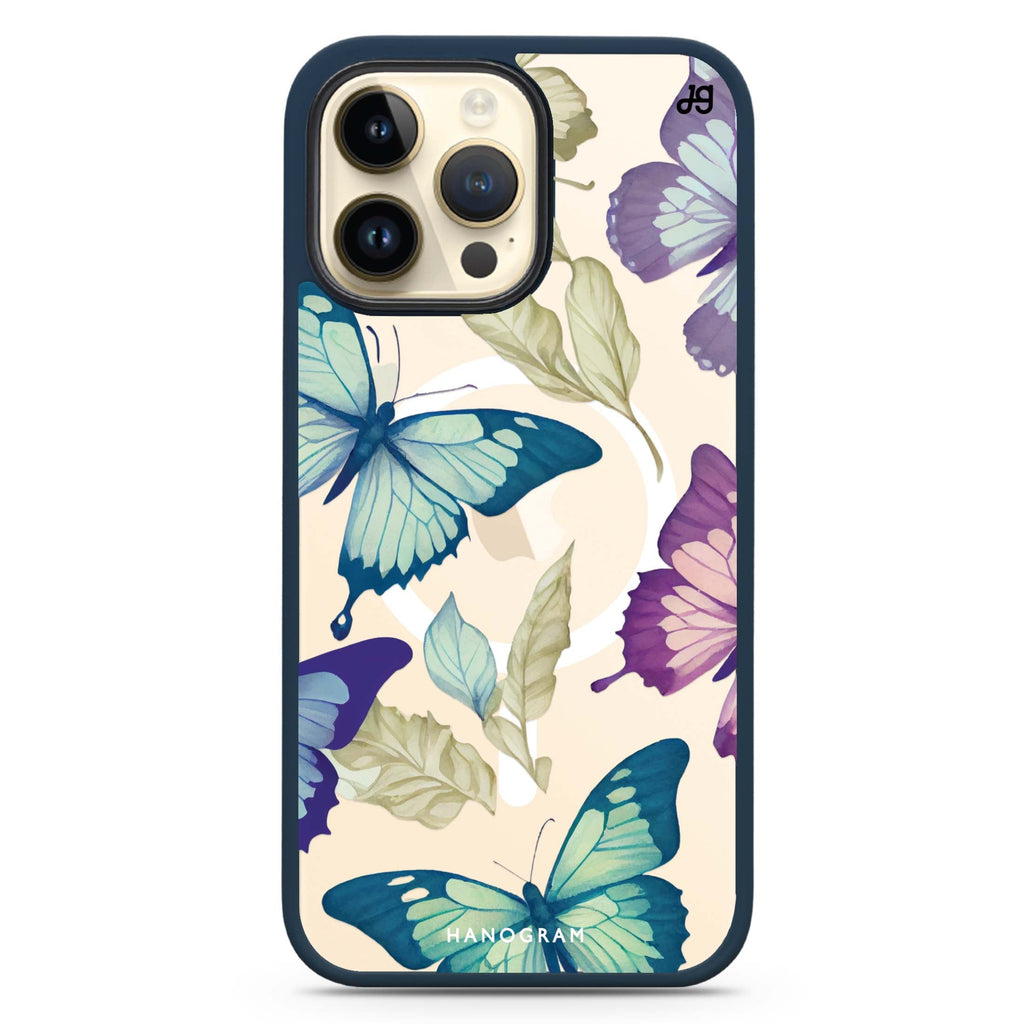 Beautiful Butterfly MagSafe Compatible Impact Guard Bumper Case