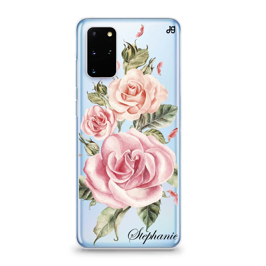 Pink Watercolor Floral Samsung S20 Soft Clear Case