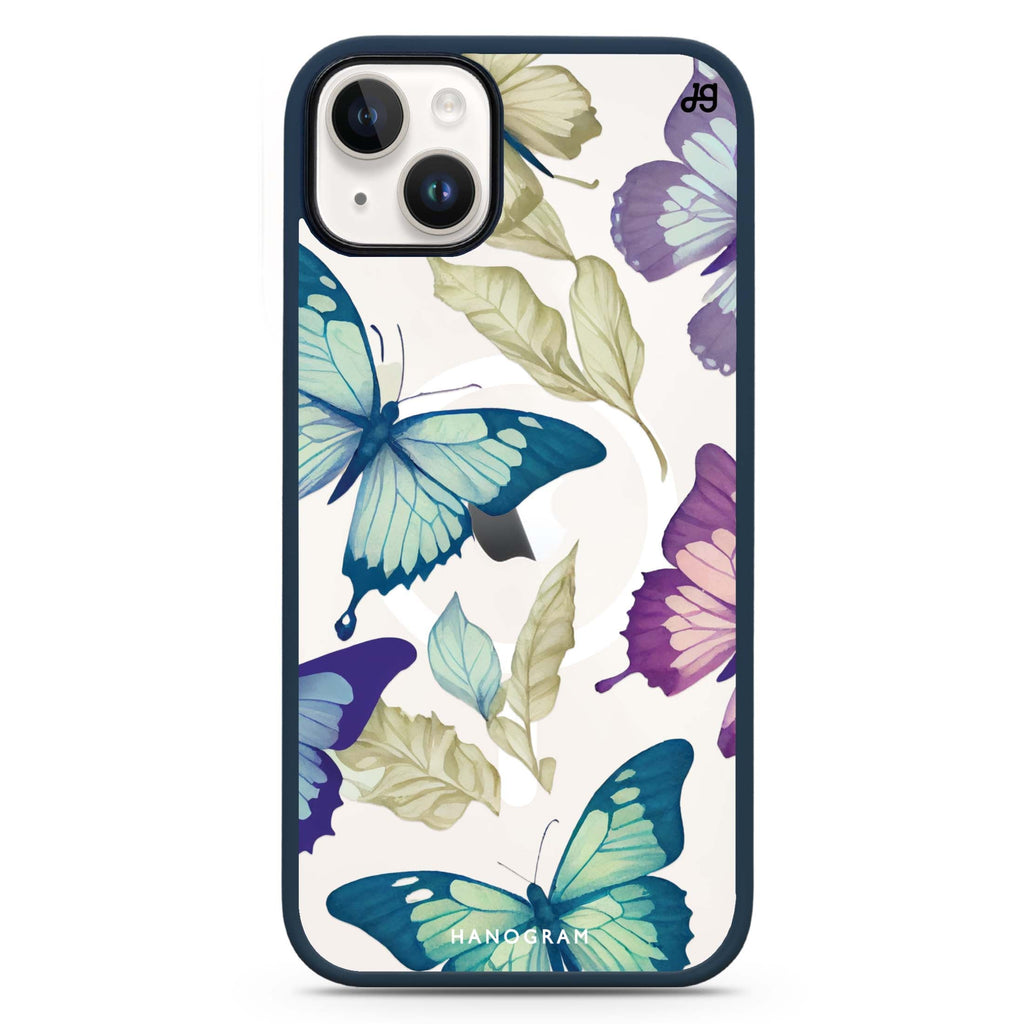 Beautiful Butterfly iPhone 14 Plus MagSafe Compatible Impact Guard Bumper Case