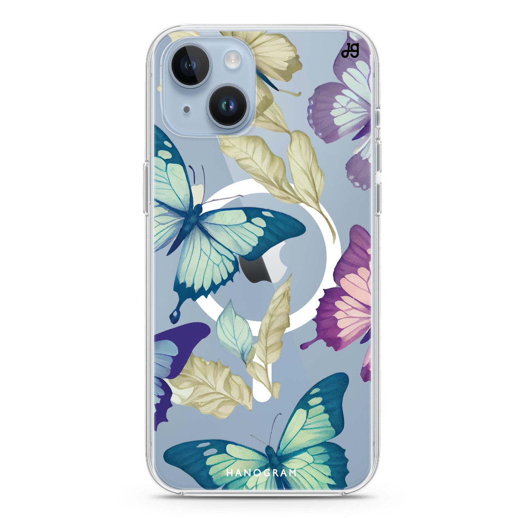 Beautiful Butterfly iPhone 14 Plus MagSafe Compatible Ultra Clear Case