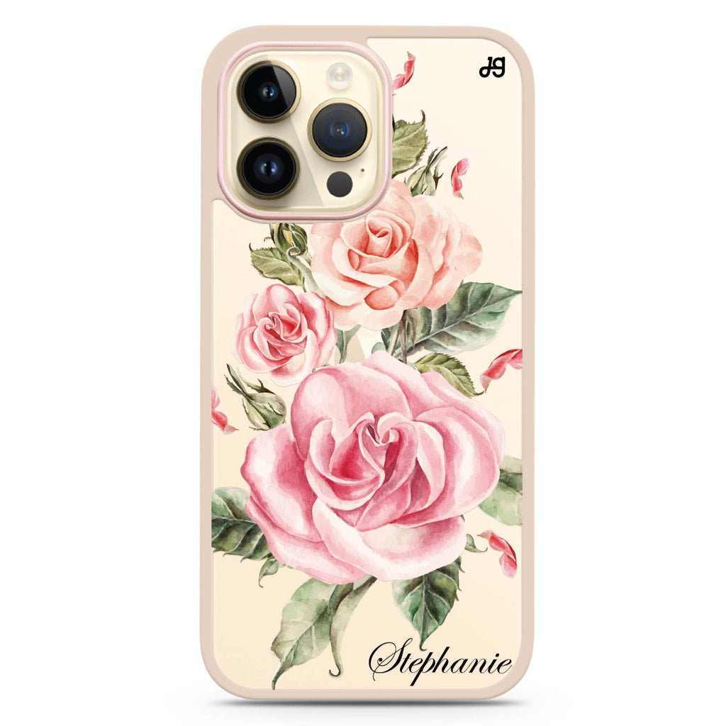 Pink Watercolor Floral Impact Guard Bumper Case