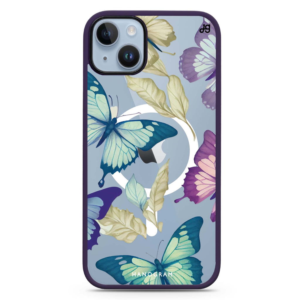 Beautiful Butterfly iPhone 14 MagSafe Compatible Impact Guard Bumper Case