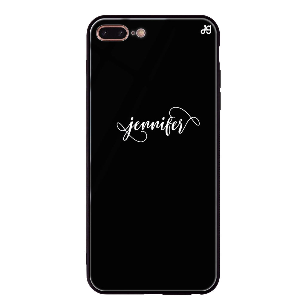 Abstract script writing iPhone 8 Plus Glass Case