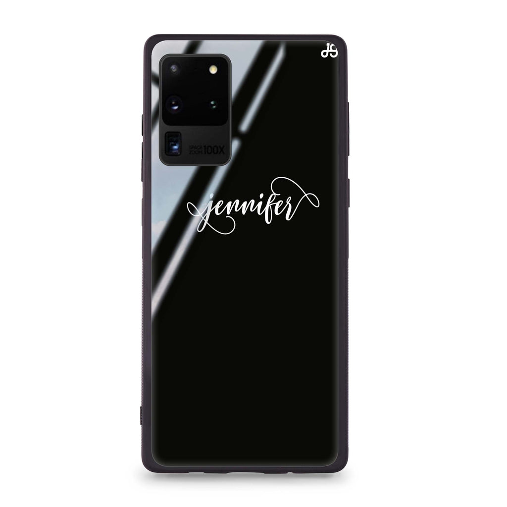 Abstract script writing Samsung Glass Case