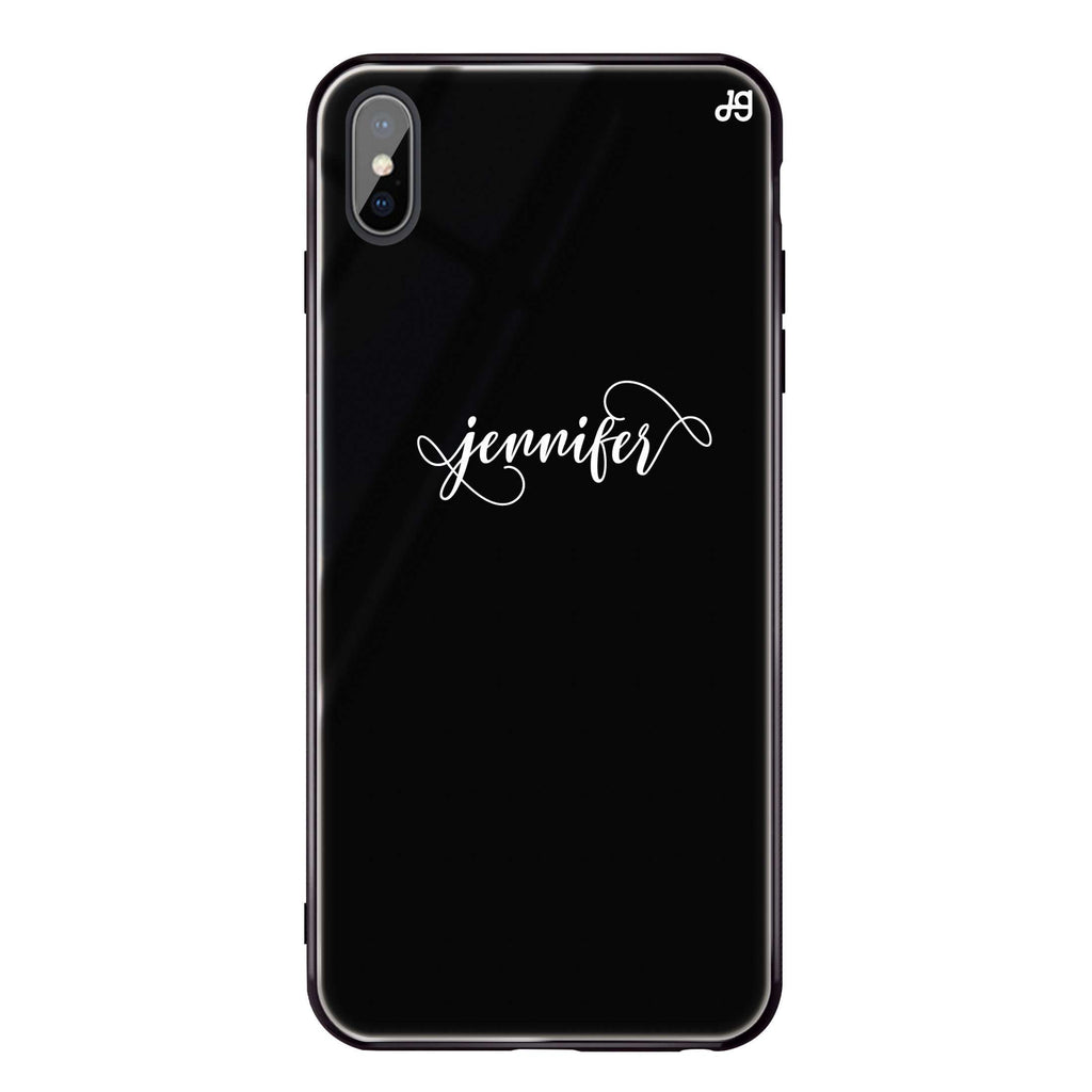 Abstract script writing iPhone XS Max Glass Case