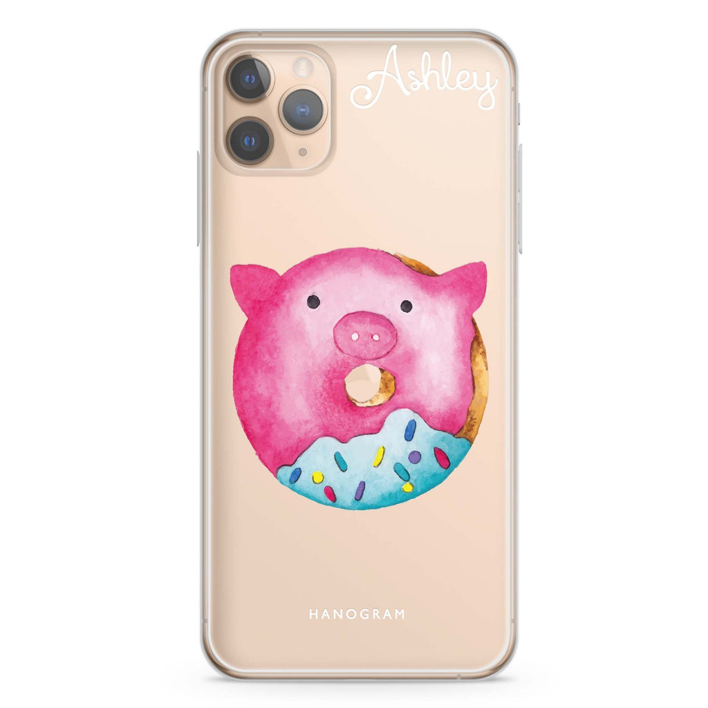 Sweet donut piggy iPhone 11 Pro Max Ultra Clear Case
