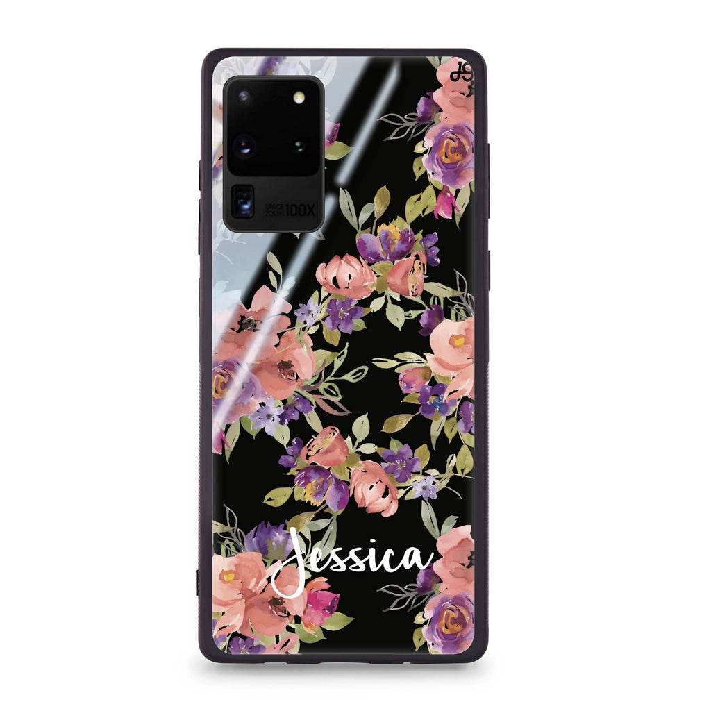 Floral Impression Samsung Glass Case