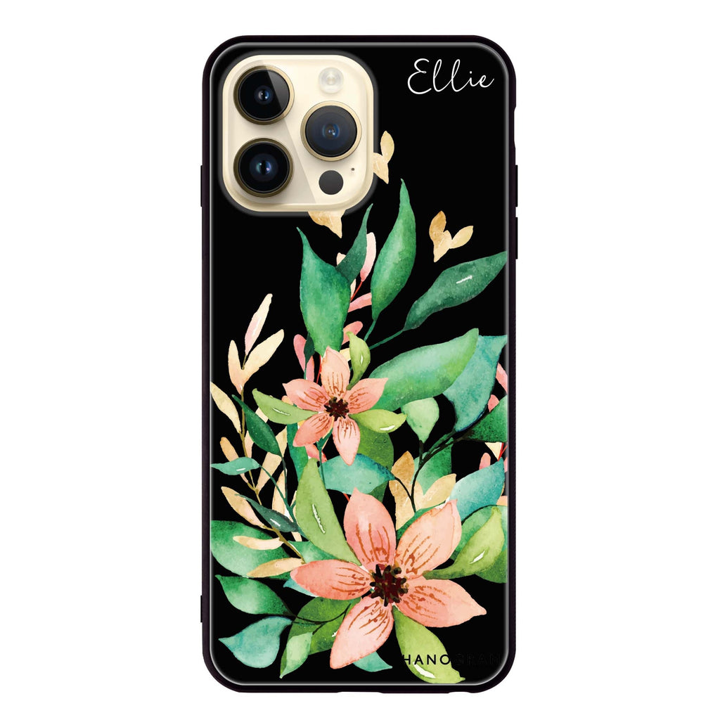 Floral Bloom Glass Case