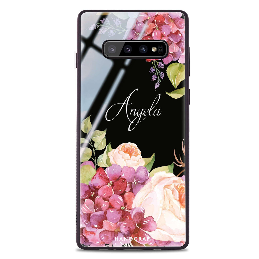 Pretty Floral Samsung S10 Plus Glass Case