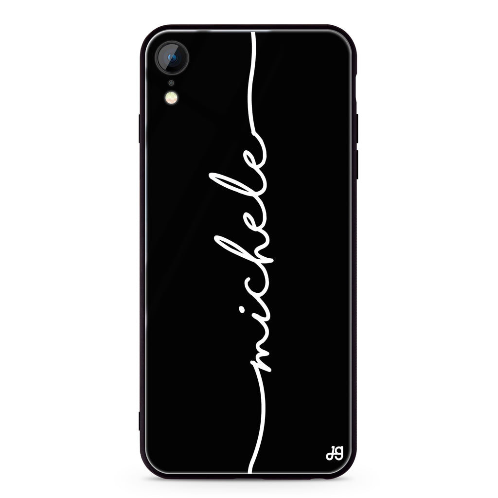 Vertical Handwritten iPhone XR Glass Case