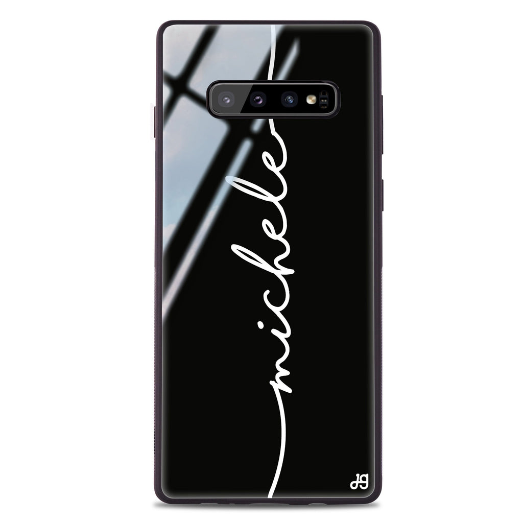 Vertical Handwritten Samsung S10 Plus Glass Case