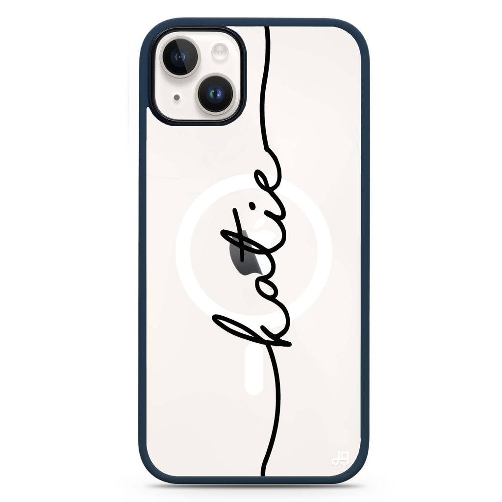 Vertical Handwritten iPhone 14 Plus MagSafe Compatible Impact Guard Bumper Case
