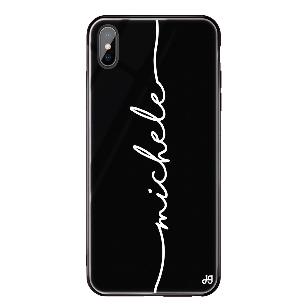 Vertical Handwritten iPhone XS Glass Case
