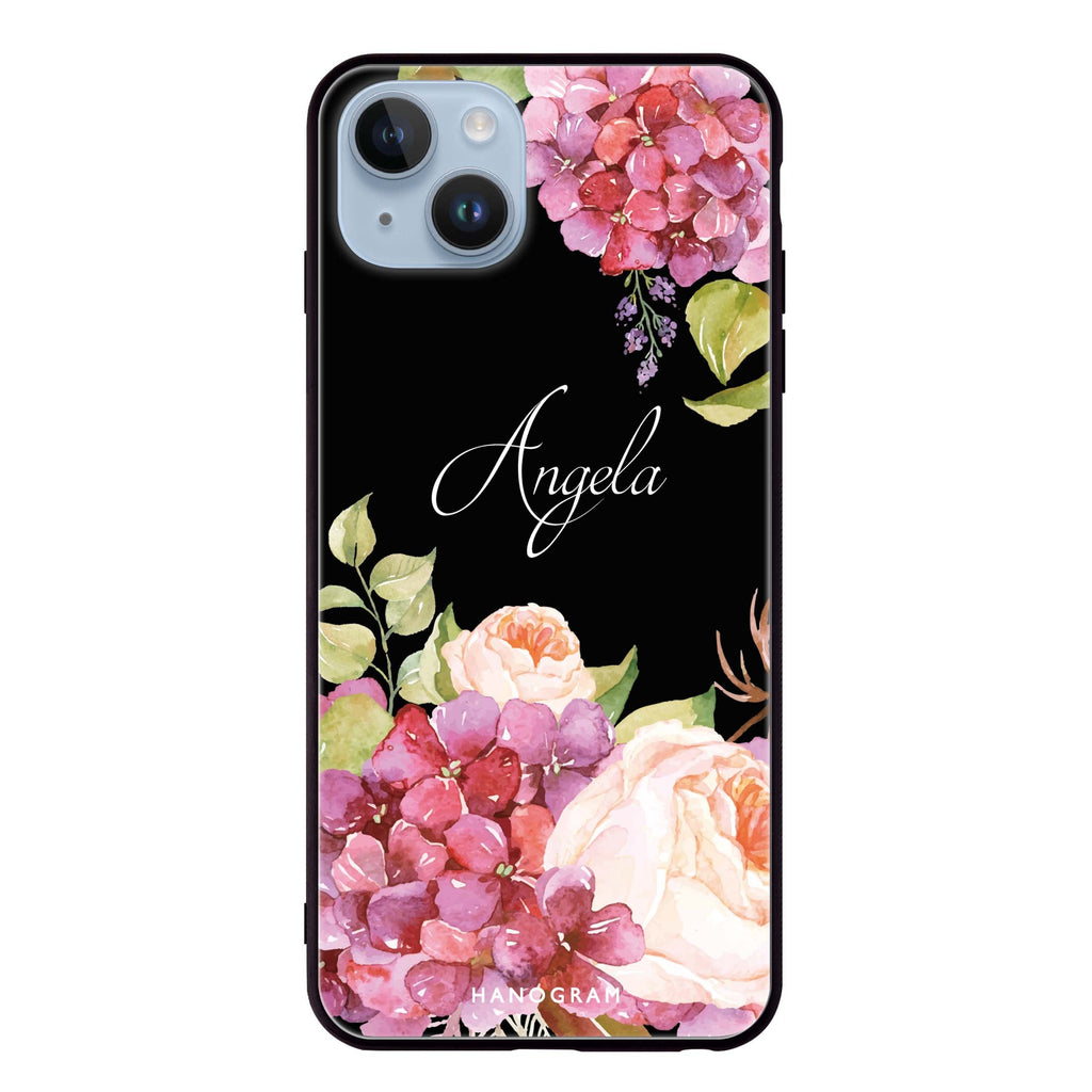 Pretty Floral iPhone 14 Plus Glass Case