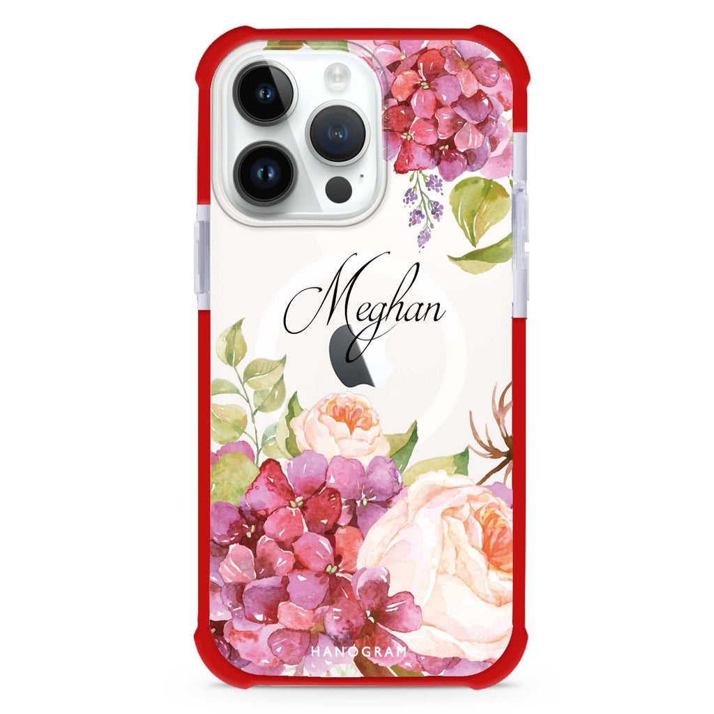 Pretty Floral iPhone 14 Pro Max MagSafe Compatible Ultra Shockproof Case