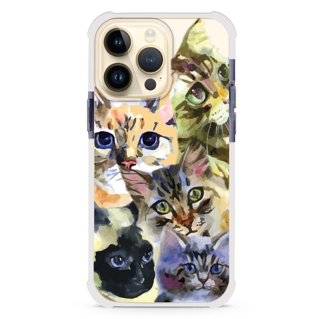 Watercolour Cat MagSafe Compatible Ultra Shockproof Case