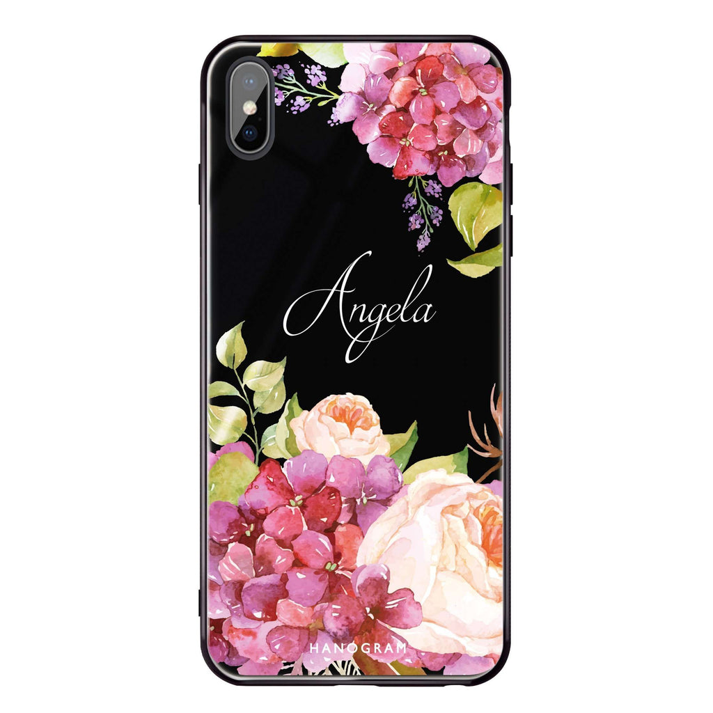 Pretty Floral iPhone X Glass Case