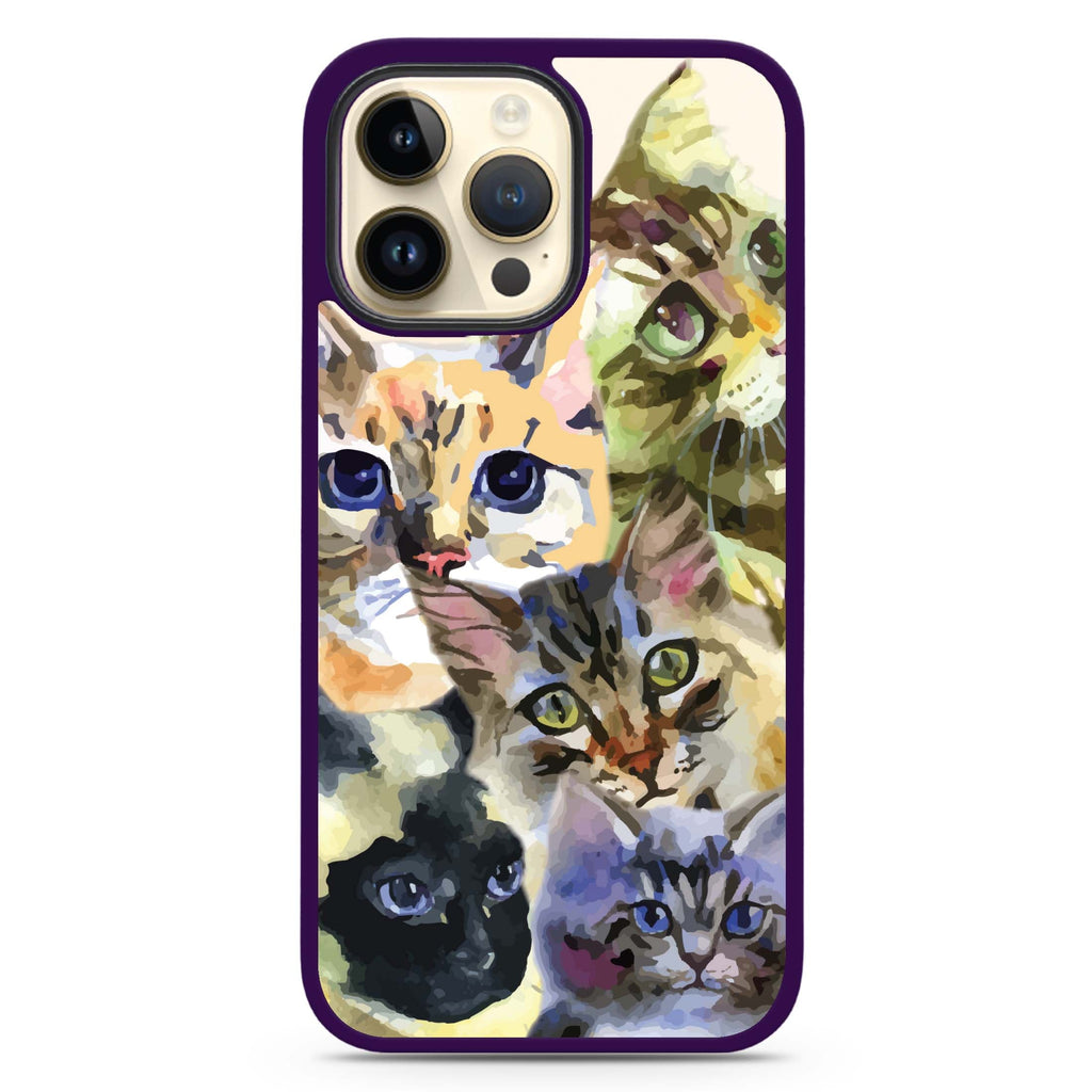 Watercolour Cat Impact Guard Bumper Case