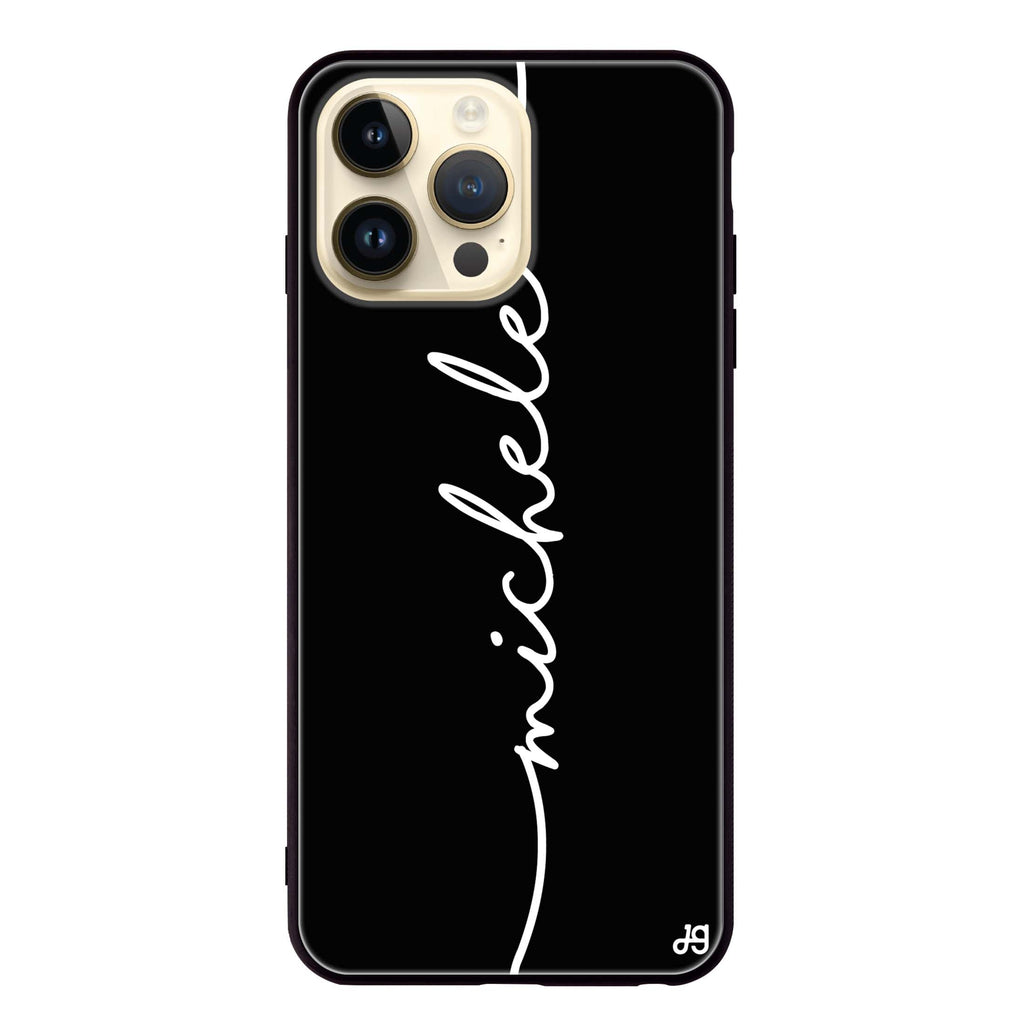 Vertical Handwritten iPhone 13 Pro Max Glass Case