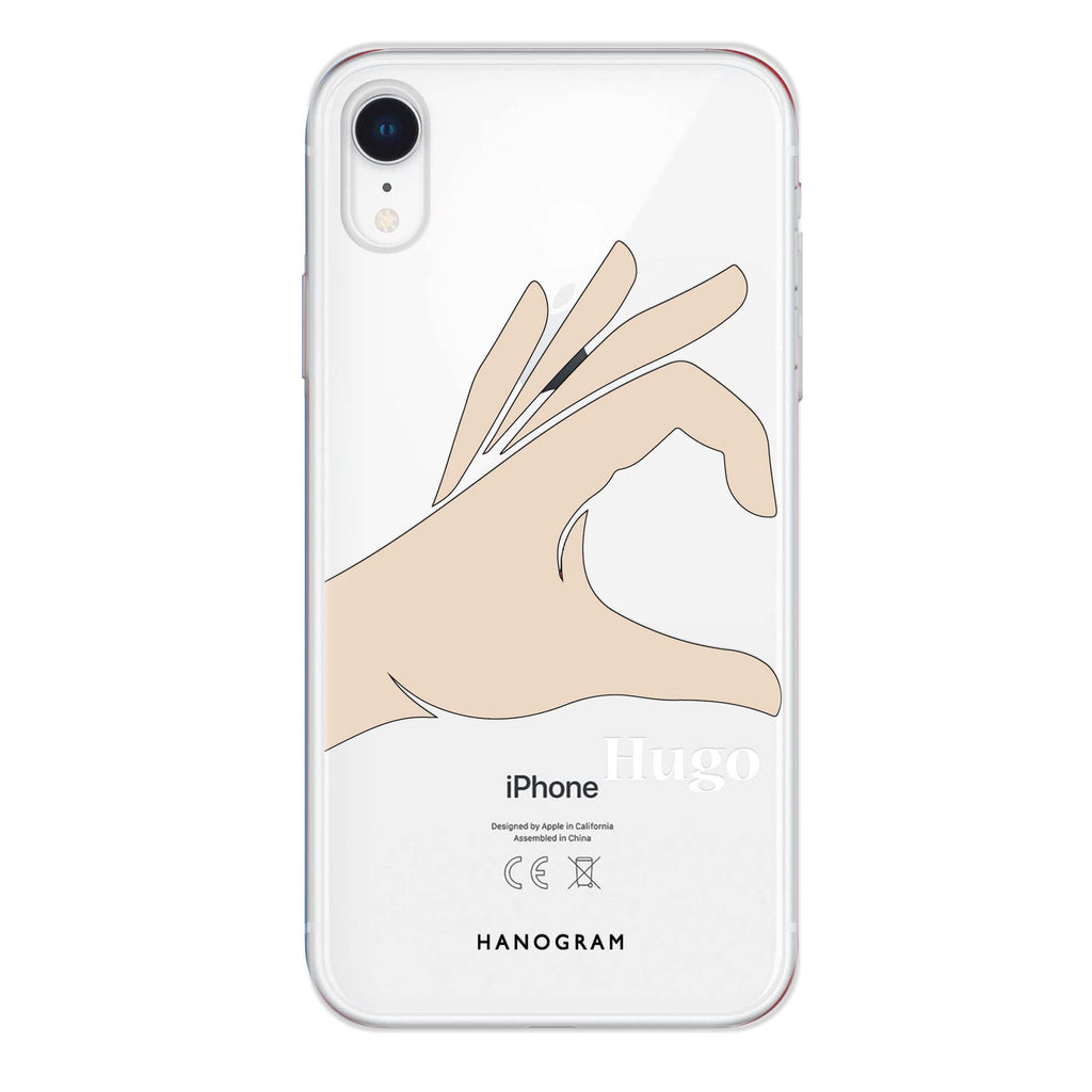 Left Hand heart iPhone XR Ultra Clear Case