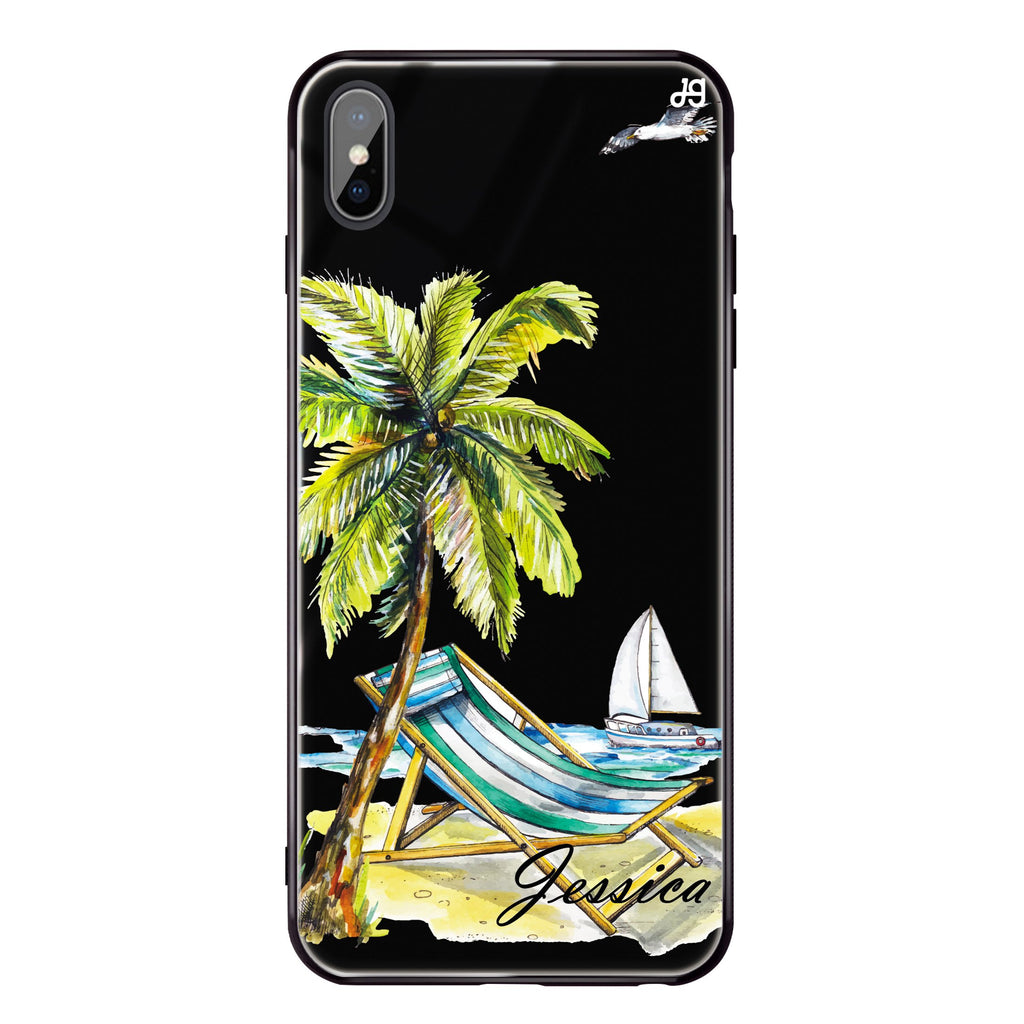 Summer on the beach iPhone XS Max Glass Case