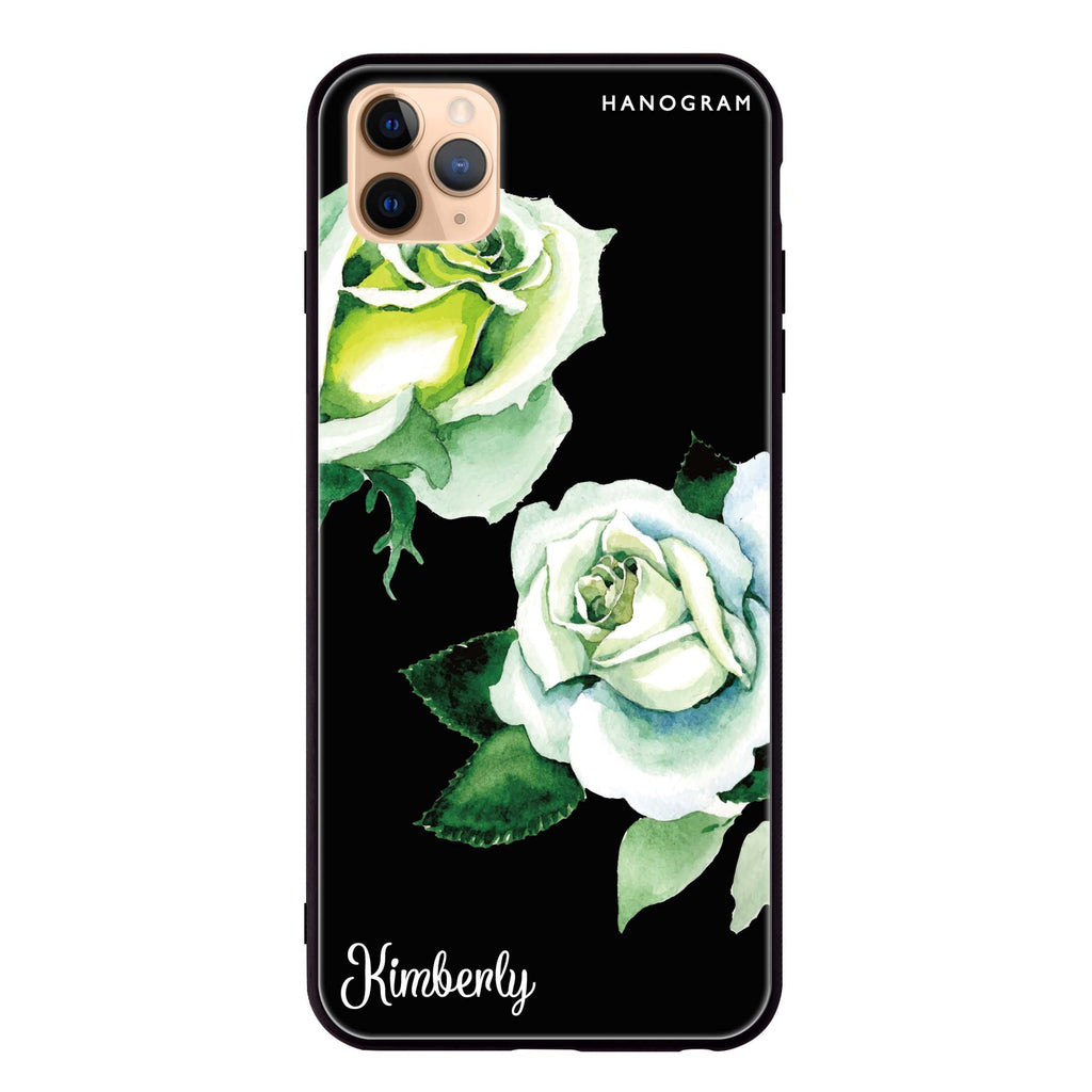 White Rose iPhone 11 Pro Max Glass Case