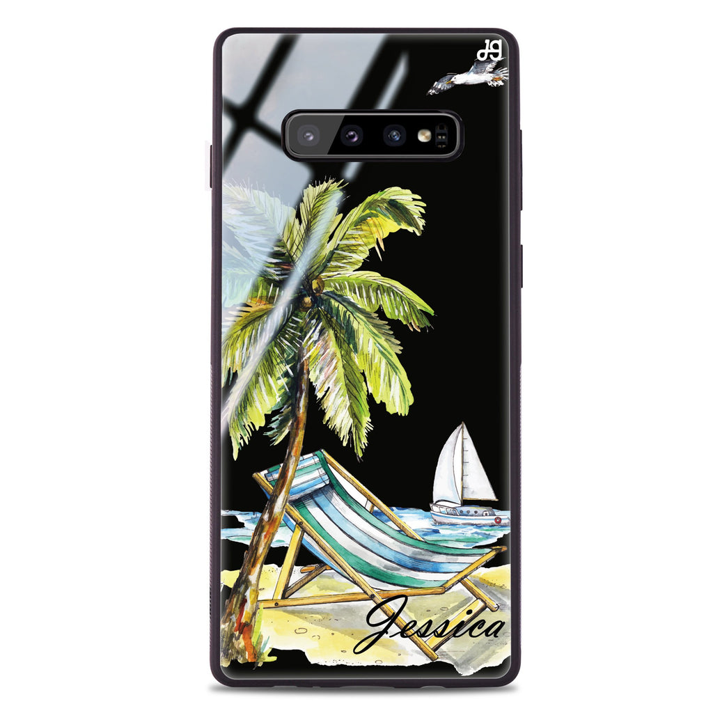 Summer on the beach Samsung S10 Plus Glass Case
