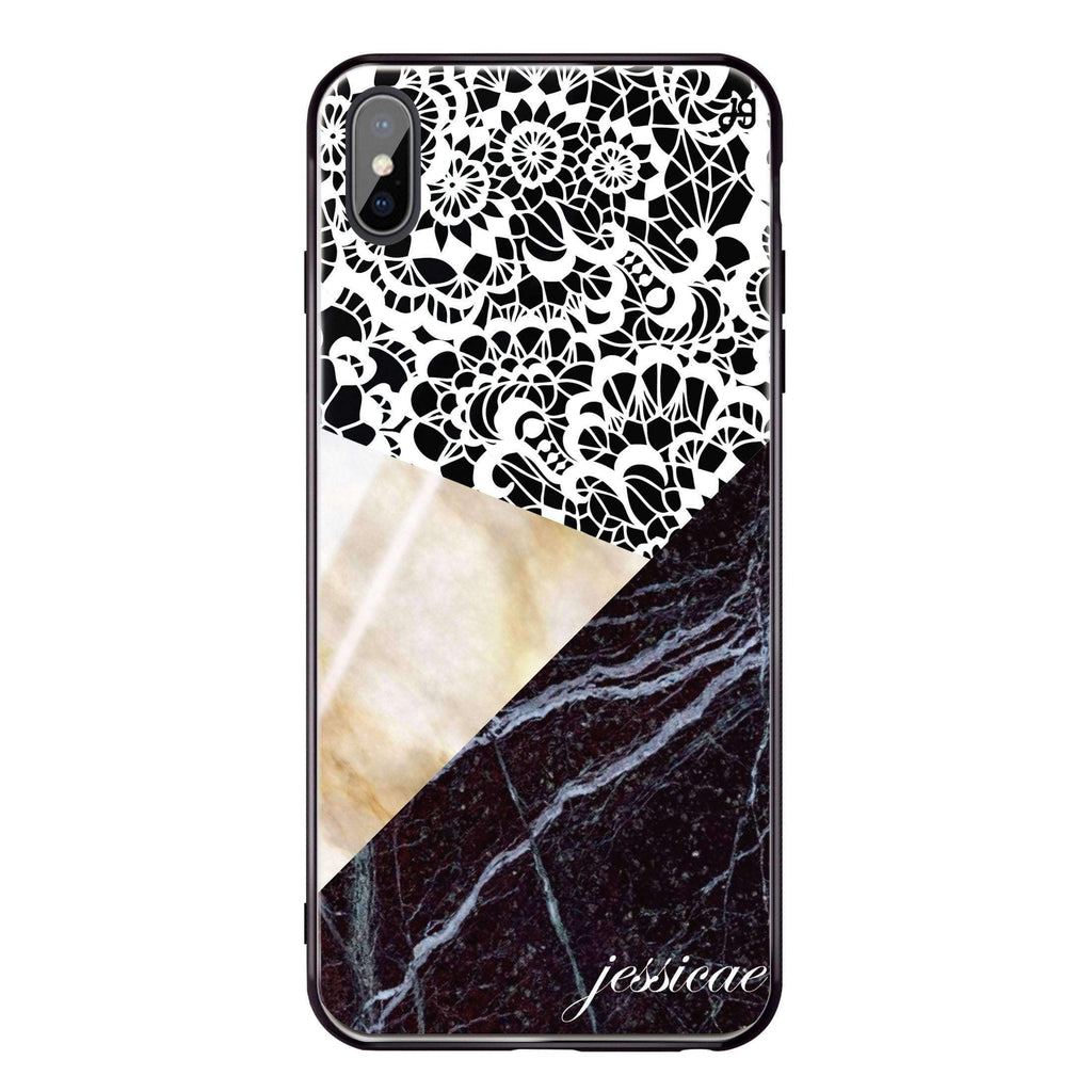Marble Lace iPhone XS Max Glass Case