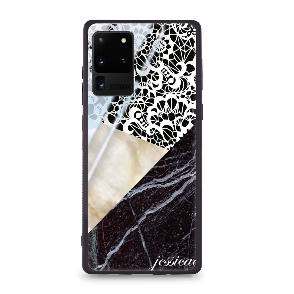 Marble Lace Samsung Glass Case