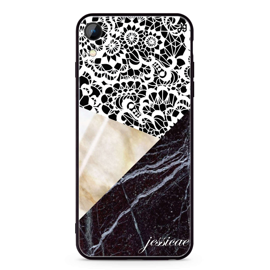 Marble Lace iPhone XR Glass Case