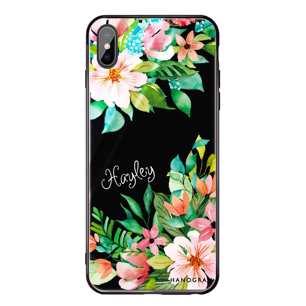 Flower Inspiration iPhone XS Max Glass Case