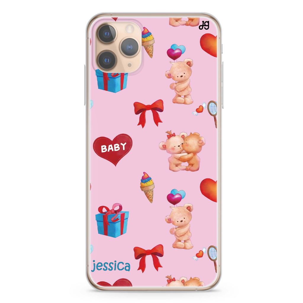 Cute Bear Present iPhone 11 Pro Max Ultra Clear Case