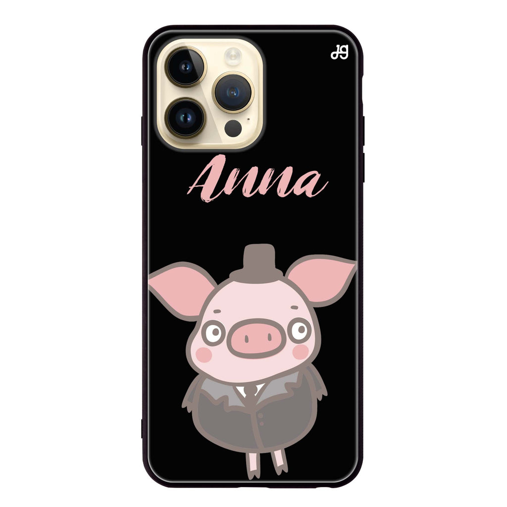 Funny Piggy Glass Case