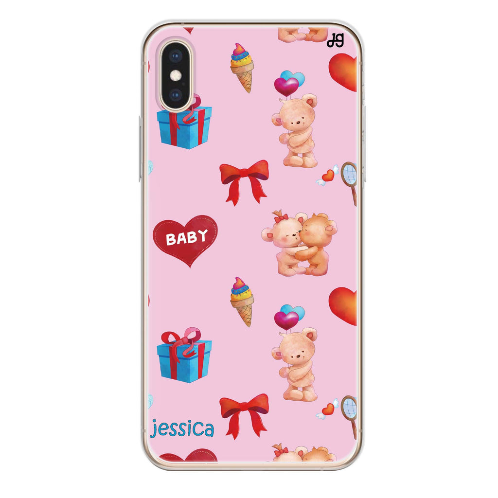 Cute Bear Present iPhone X Ultra Clear Case
