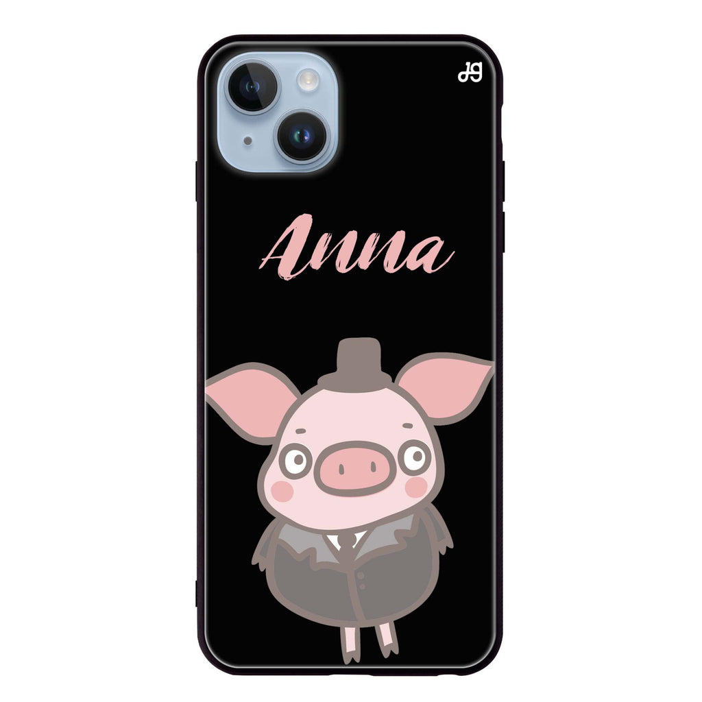 Funny Piggy iPhone 14 Plus Glass Case
