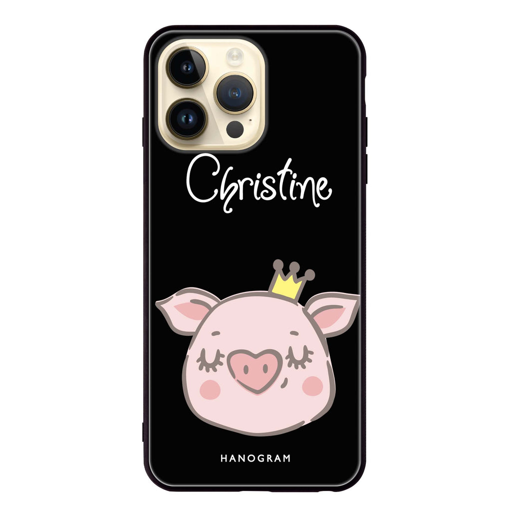Piggy Queen Glass Case