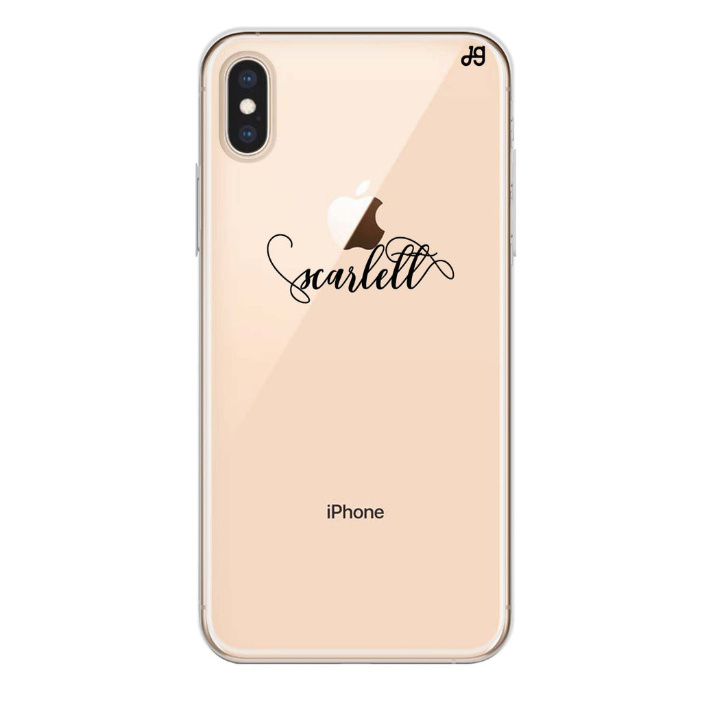 Abstract script writing iPhone XS Max Ultra Clear Case