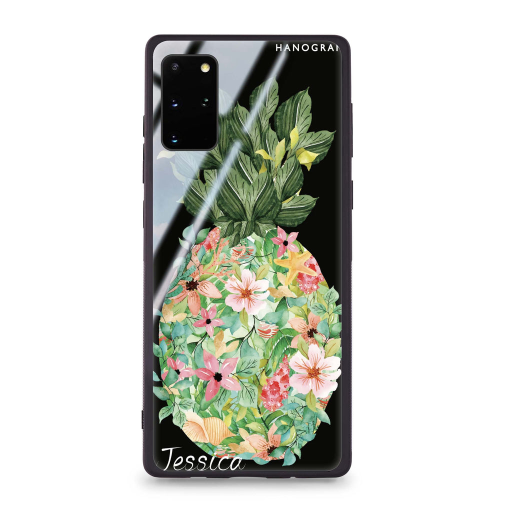 Floral Pineapple Samsung S20 Glass Case